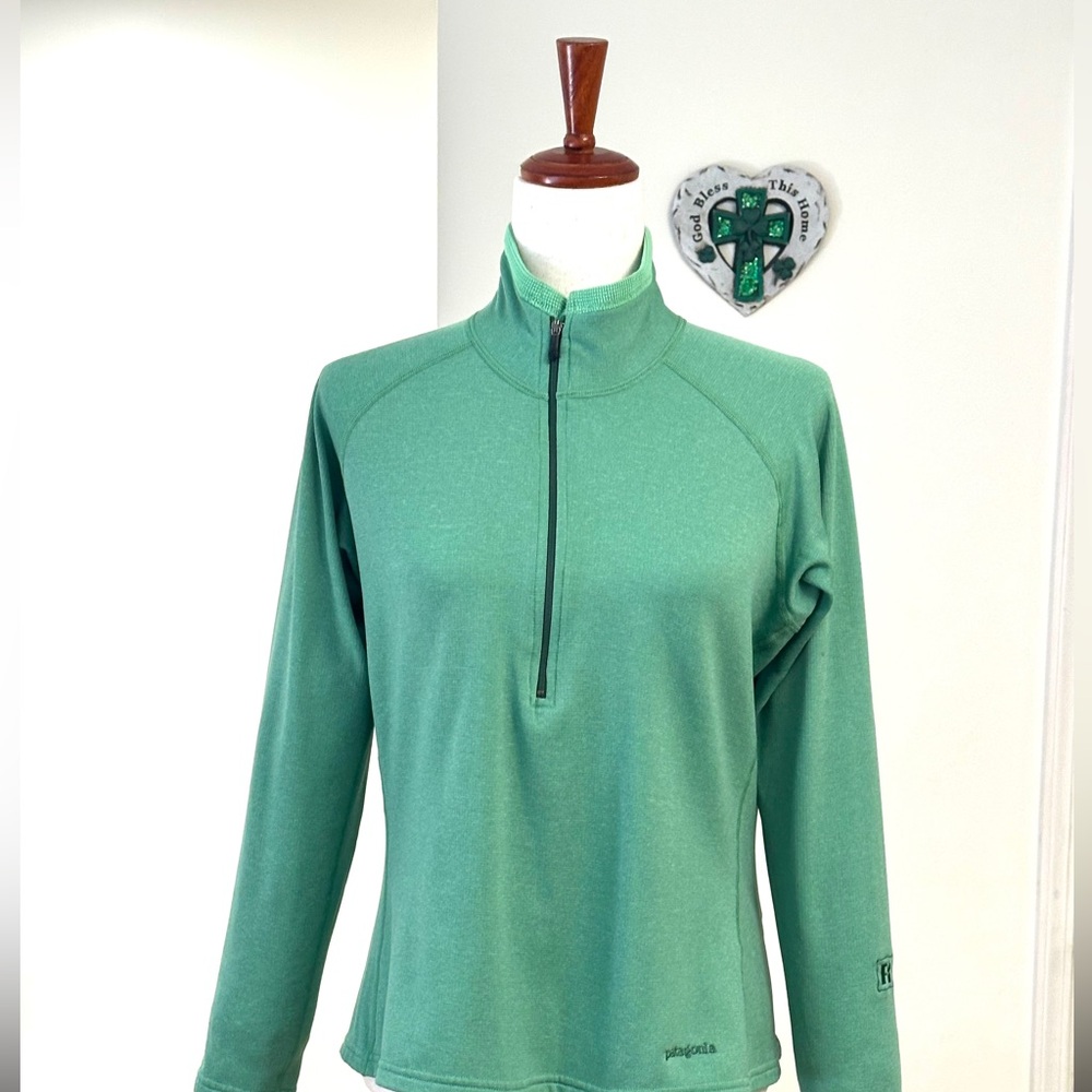 🌳Patagonia Regulator Polartec 1/4 Zip Pullover Top, Size L, Green - Picture 1 of 6